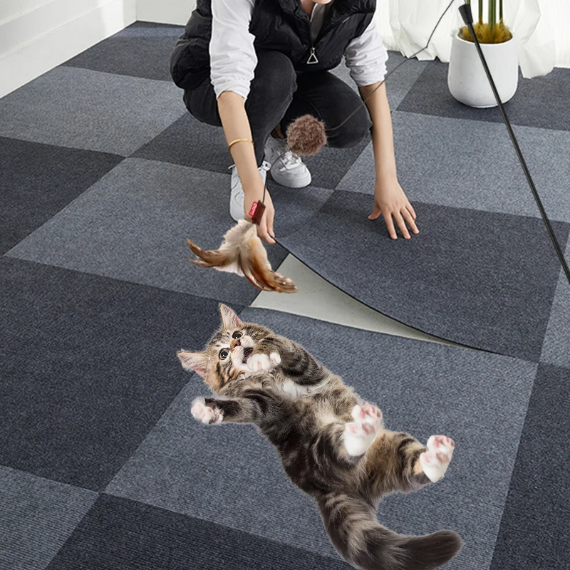Self-Adhesive Furniture Protector Washable DIY Cat Scratcher Mat Replacement Pet Cat Play Mat