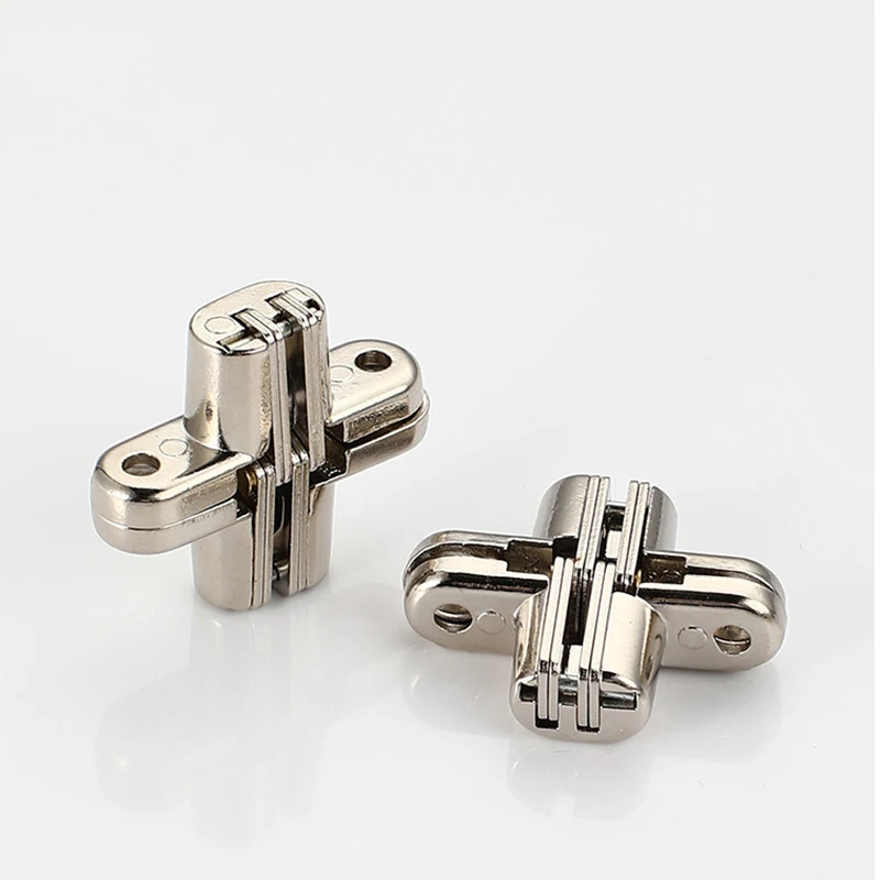 BOKE Zinc Alloy 180 Degree Cross Concealed Hidden Invisible Hinge For Gate Or Cabinet