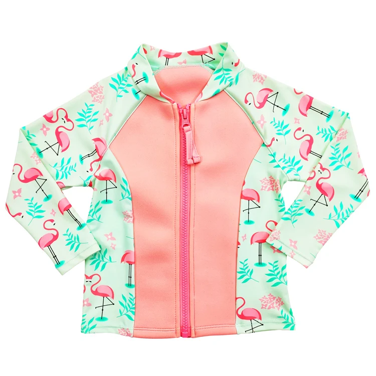 2022 Girl rash guard custom bathing suit flawless bikini trimmer front zipper swimwear