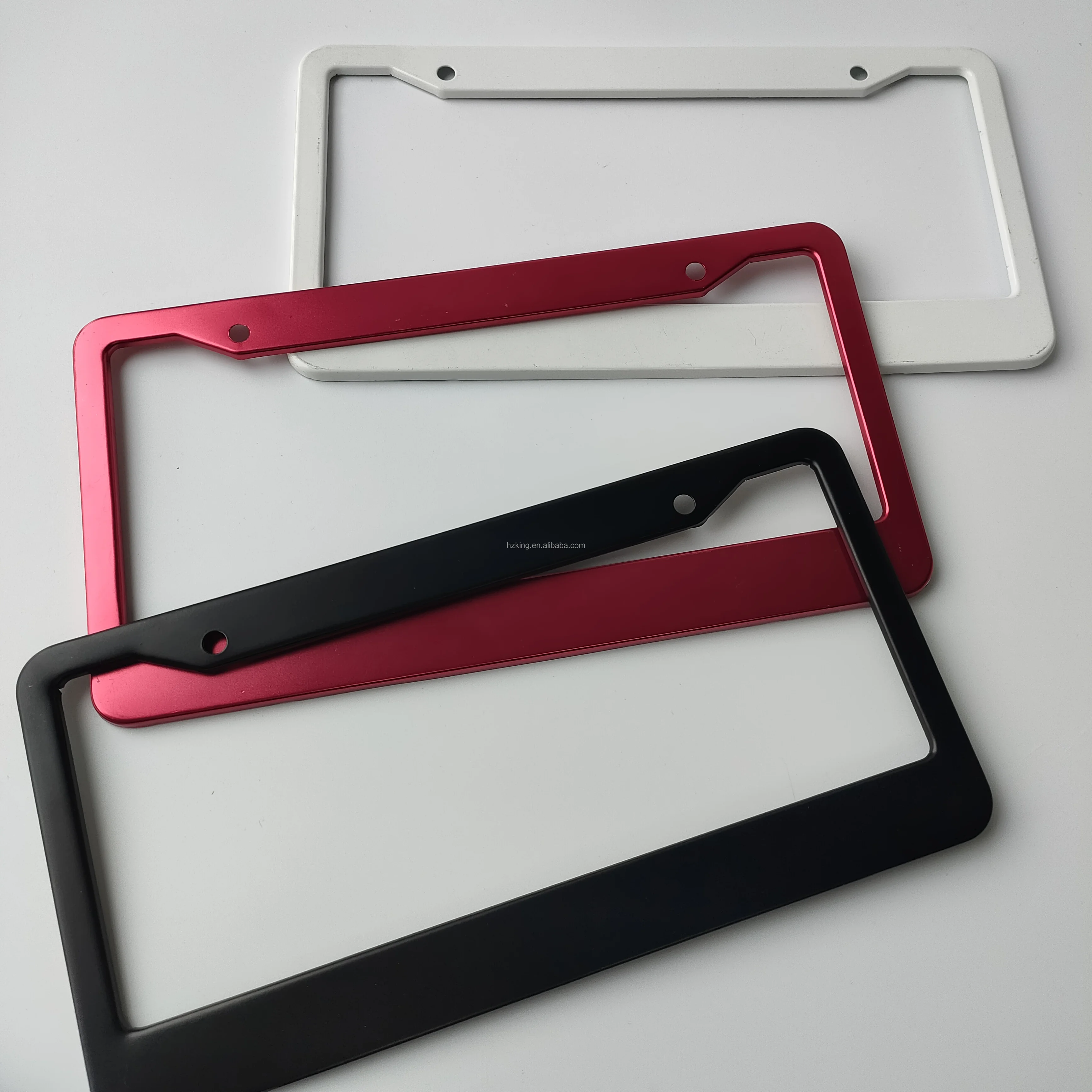 Aluminium metal number tag holder chrome motorcycle cover black carbon fiber car plate border Custom made license plate frames