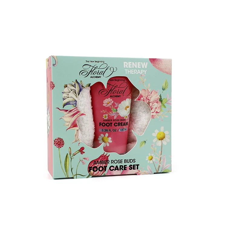 OEM ODM Home Foot Spa Set Essence Oil Cream Foot Cream Repaircoral Fleece Socks Dead Skin Removal Foot Cream