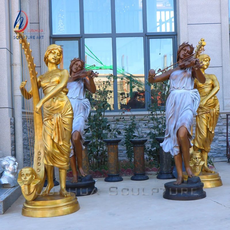 Natural Stone Female Statue Occidental Lady Girl Marble Sculpture With Flower Basket