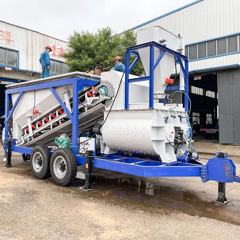 HAMAC YHZS50 China manufacturer hot sale mini mobile premix concrete batching mixer plant