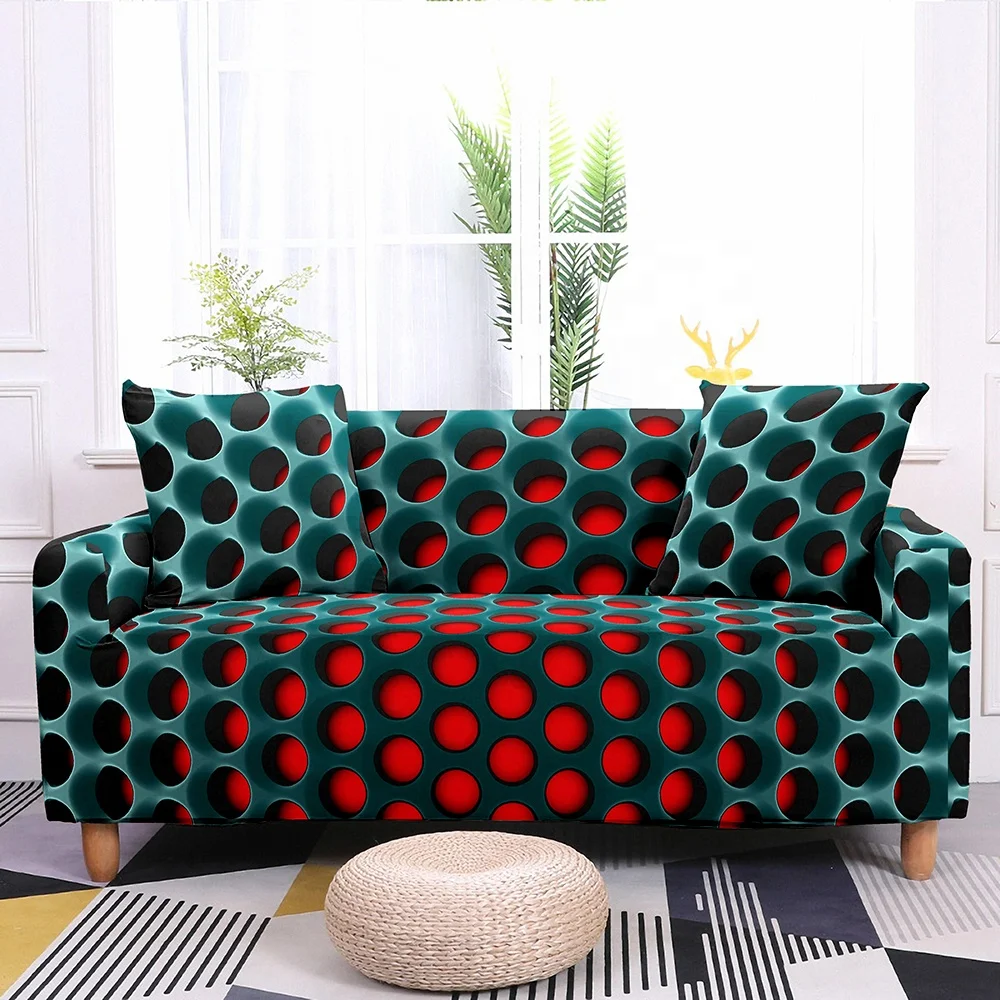 
Living room sofa cover 3D sofa cover elastic sofa cover fractal elastic elastic 