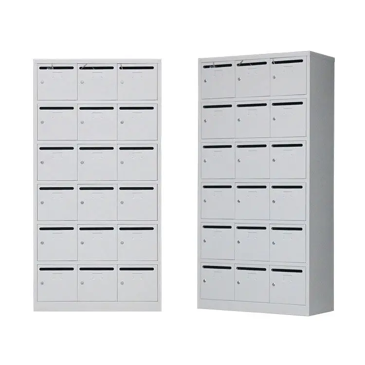 Easy Assembled Metal Modern Mailbox Apartment Standing Letter Drop Box and Storage Cabinet