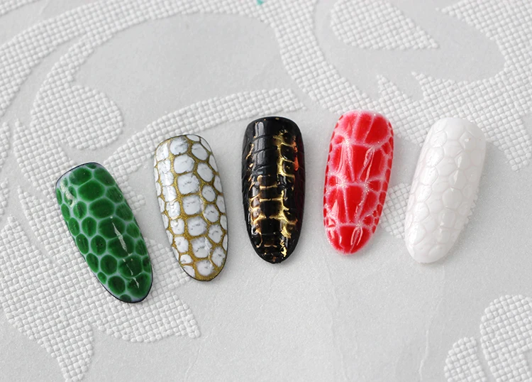 QSHY Custom Logo Wholesale UV LED Soak Off 3D Leather Effect 14 Color Resin Organic Gel Nail Polish