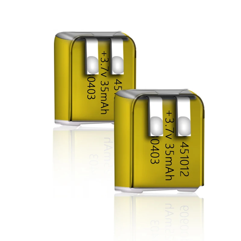 3.7v 451012 Lightweight Li-ion Lipo Battery 35mah Small Lithium Polymer for Tws Earphone
