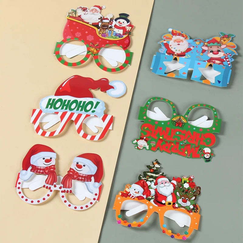 Christmas Glasses Party Glasses Frames Christmas Decoration Accessories Navidad Costume Eyeglasses For Christmas Decorations
