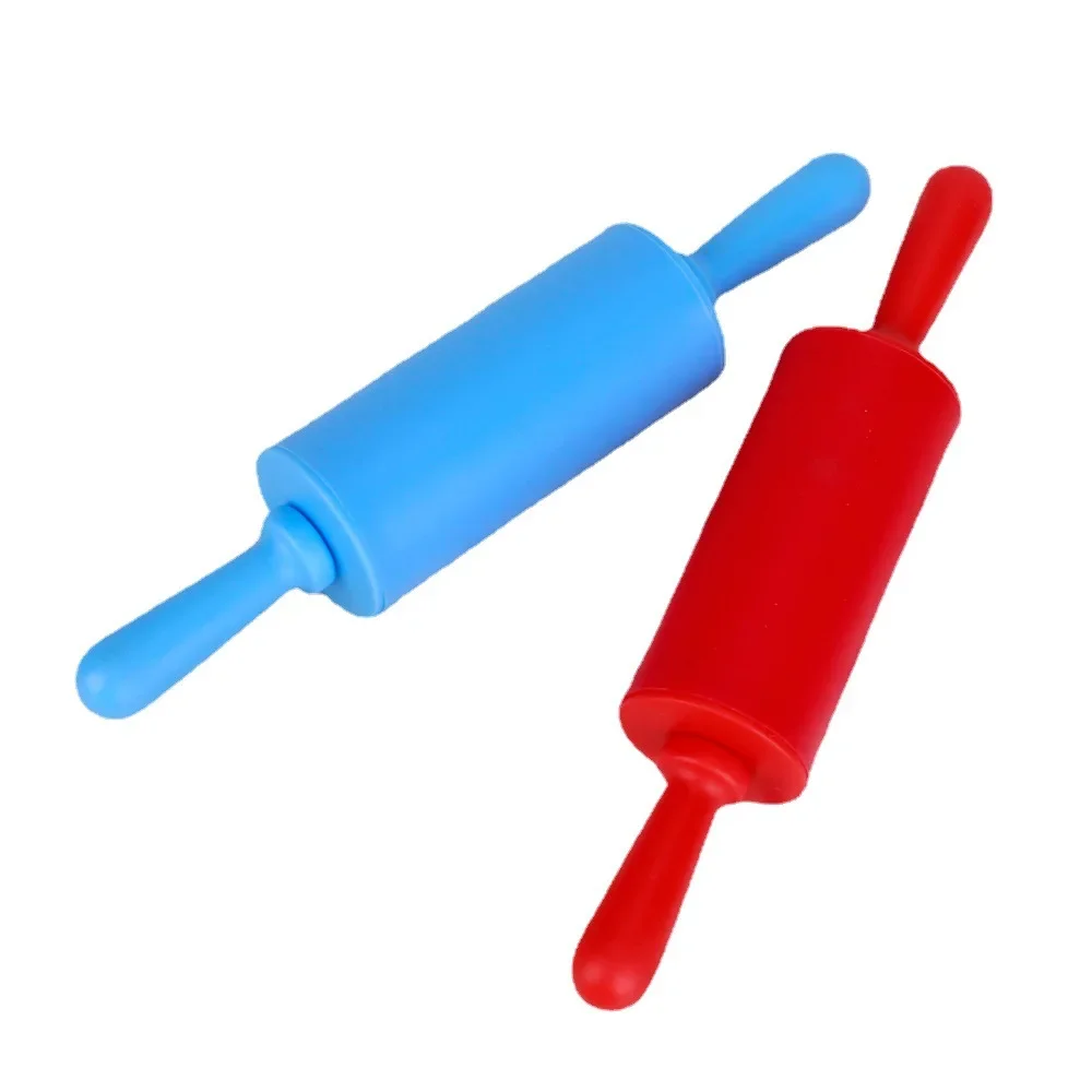 Baking utensils small plastic handle rolling pin food silicone non-stick flour stick roller rolling stick wholesaler