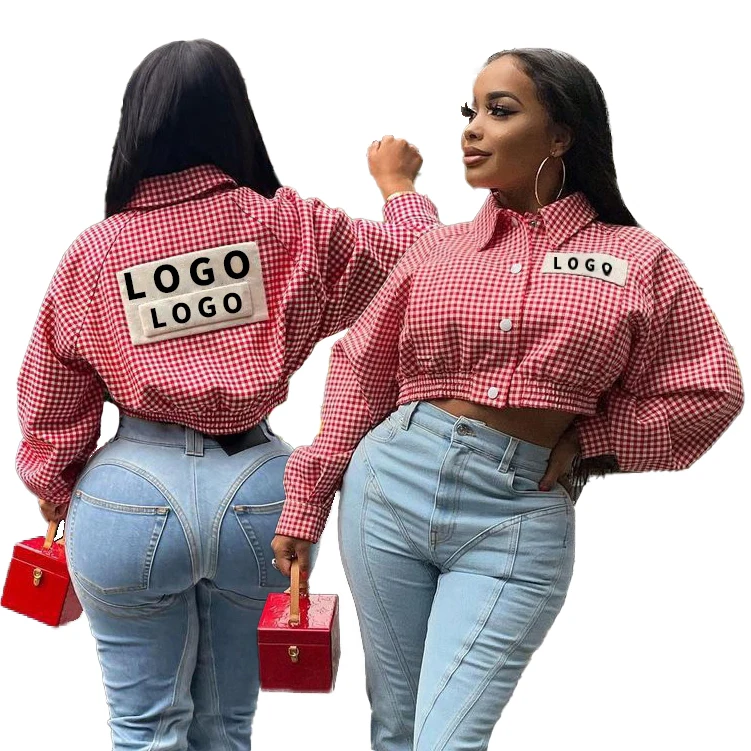 Plaid Jacket Stylish Fall Graphic Tops Girls Coat Letter Print Fashionable Long Sleeves Winter Women Hooded Zipper Down Jacket