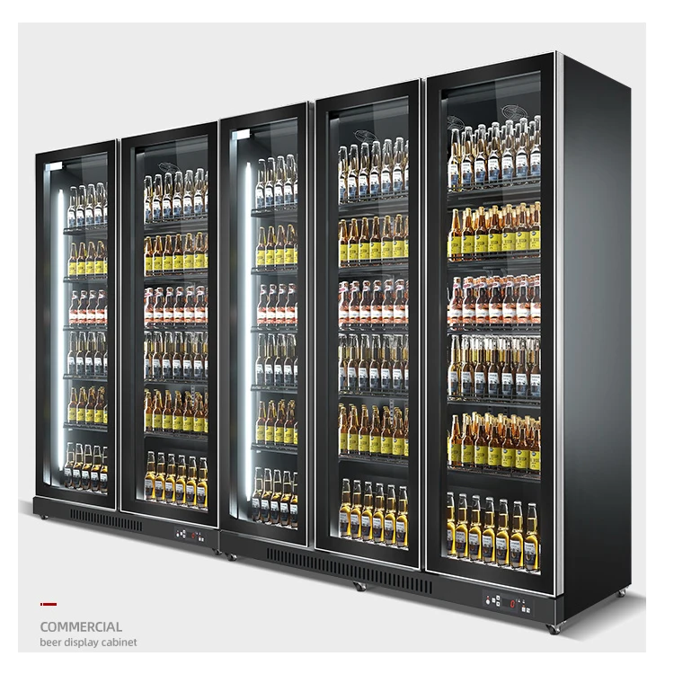 Beer Cabinet Beverage Cabinet Wine Display Cabinet Refrigeration Net Red Freezer Commercial Freezer Three Door Bar Refrigerator