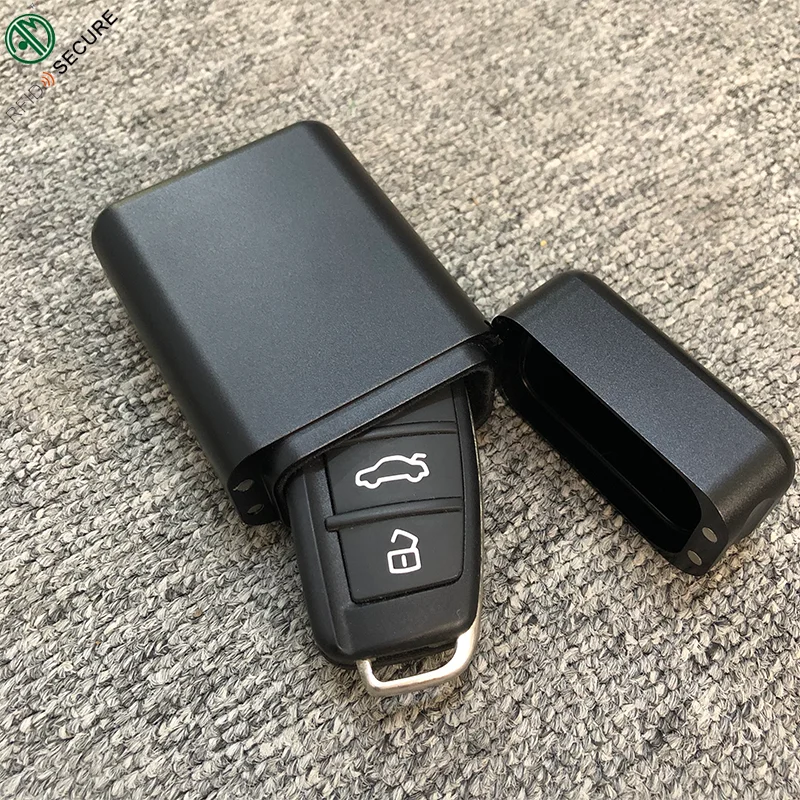 Алюминиевый блокирующий сигнальный чехол для автомобильных ключей антирадиационная сумка Фарадея RFID блокирующий брелок без ключа с магнитной откидной крышкой