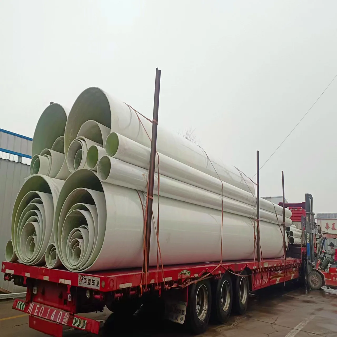 Customized Fiberglass Pipe Fittings DN200 Fiberglass Epoxy Pipe Thickened Wound Fiberglass Pipe