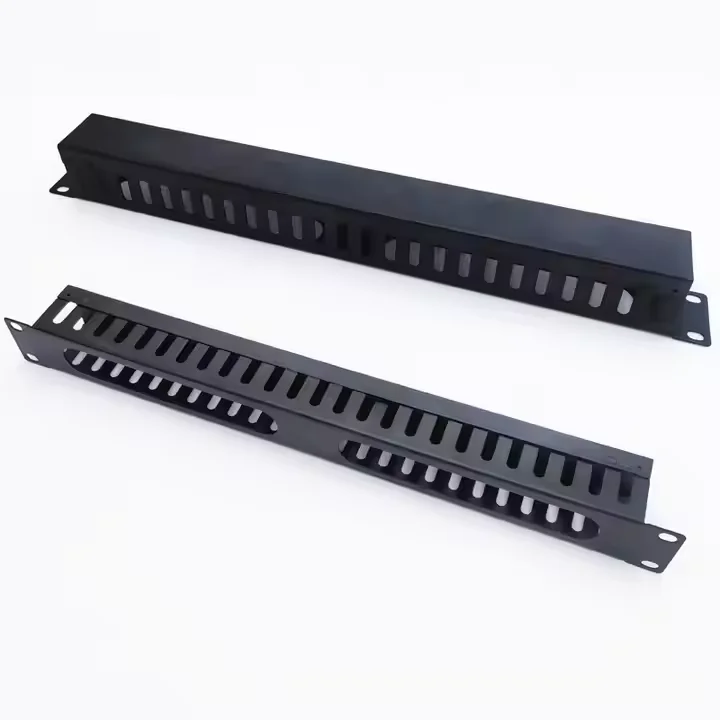 25 Slot Finger Duct 19 Inch 1U Management Horizontal Cable Rack Mount Manager for Service Rack Cabinet fiber optic equipment