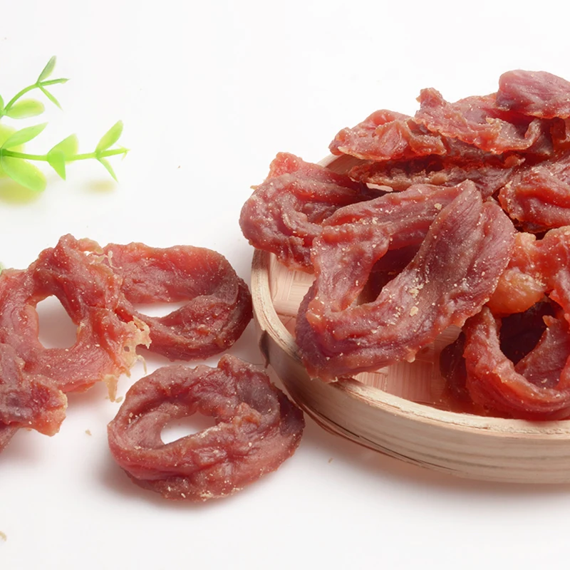 Pure meat high protein dog snacks duck meat ring oem healthy pet dry food for dog organic dog food manufacture