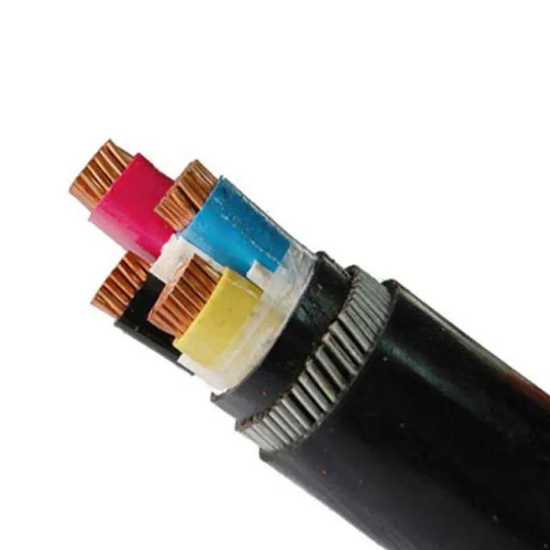 0.6/1KV XLPE Insulated Electrical Power Cable 4 Core Steel Wire Steel Tape Copper Conductor Armoured Electricity Cable