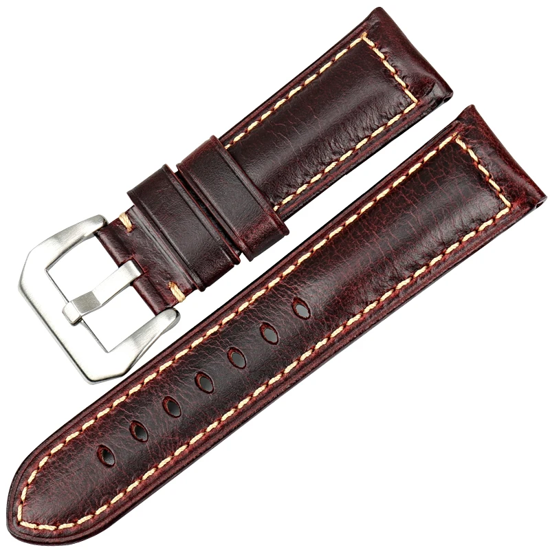 
Whole Sale Best Price Brown Oil Wax Leather Band Watch strap 