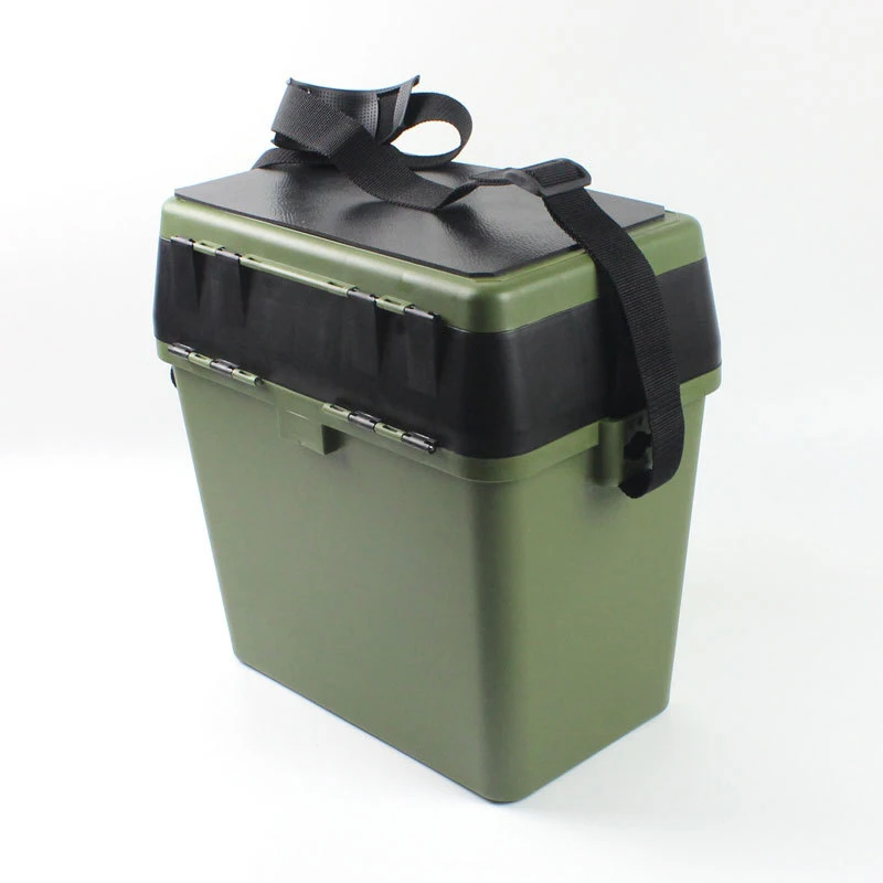 Wholesale Cheap Multifunction Green Plastic Fishing Tackle Seat Box