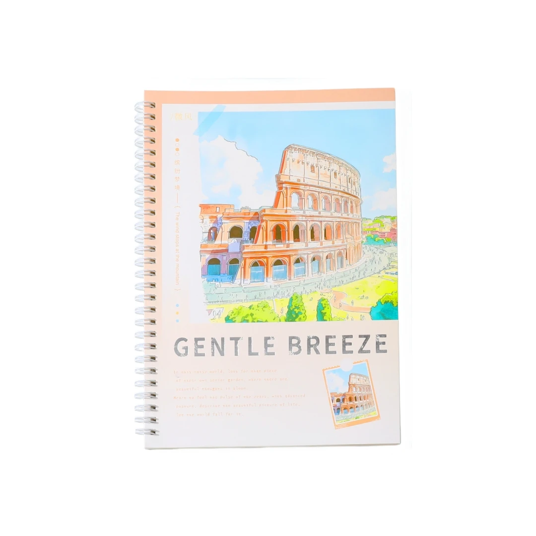 Simplified B5 thick coil artistic and fresh horizontal line stationery college student notebook homework book