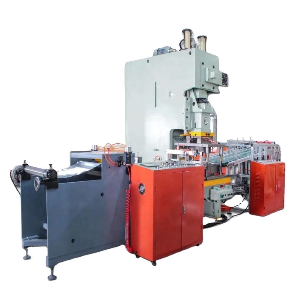 China Manufacturer Aluminum Foil Takeaway Corrugated Box Containers Tray Machine