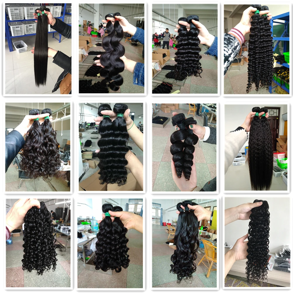 32 34 36 38 40 Inch Straight 100% Raw Indian Raw Remy Human Hair Extensions Women Long Hair Bundles