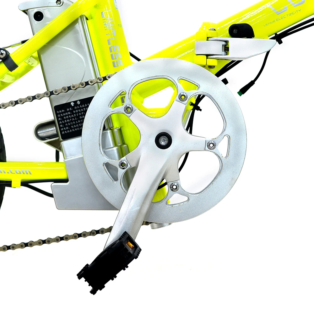 Small volume 16 inch Aluminum alloy folding frame 7 speed mini folding electric bike