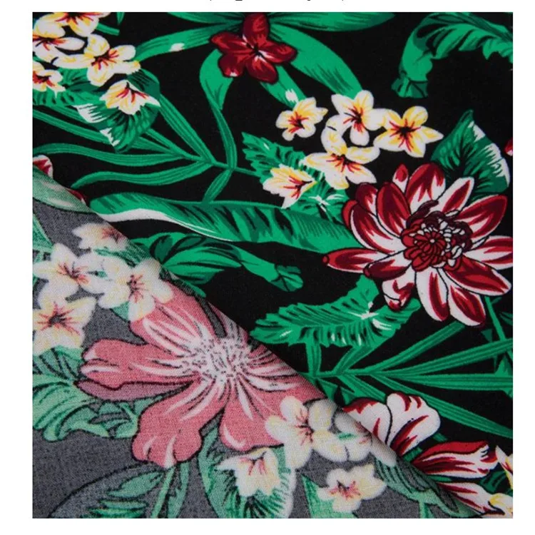 
China wholesale floral printed fabric 100% viscose rayon material for female nightwear 