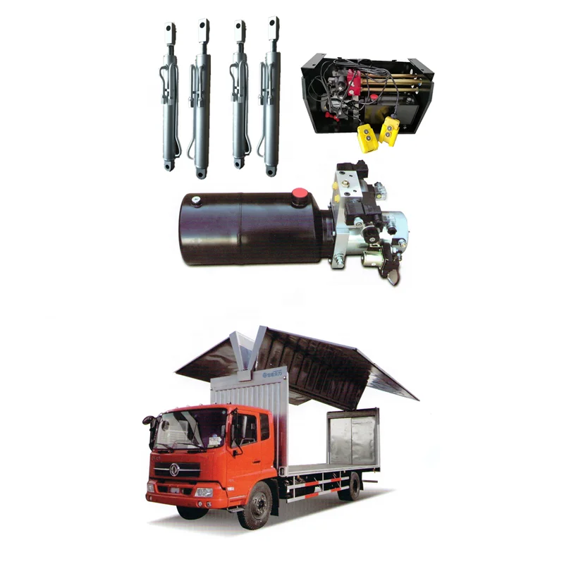 Hydraulic system for wing body truck
