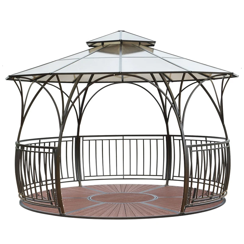 Diameter 360cm / 430cm Outdoor Pavilion with Floor Fashion Sunshades Garden Events