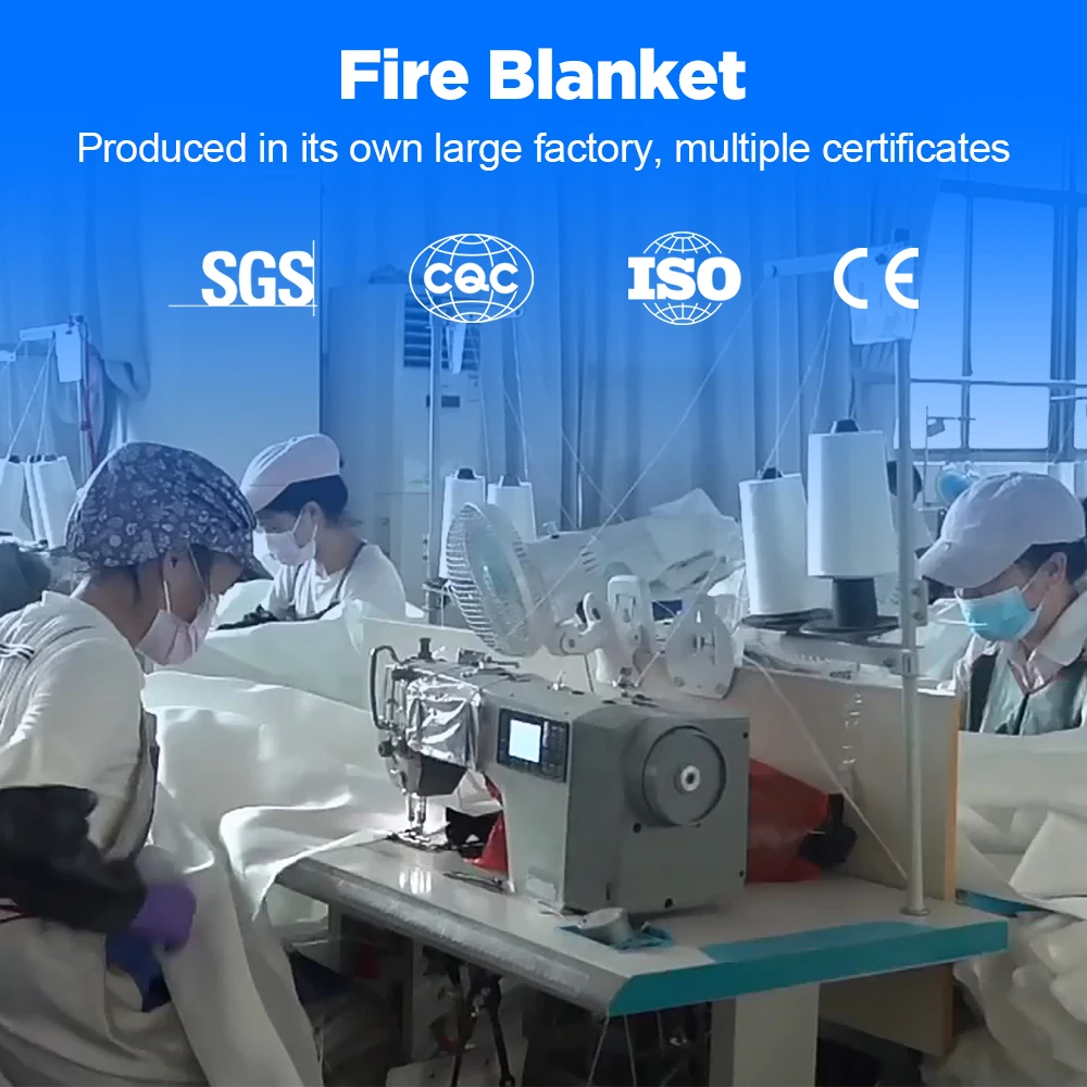 1.0*1.0m made of 100% fiberglass fire blanket for camping