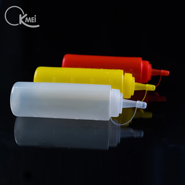 Food grade 200ml 360ml 400ml 600ml plastic squeeze dispenser bottle for hot sauce