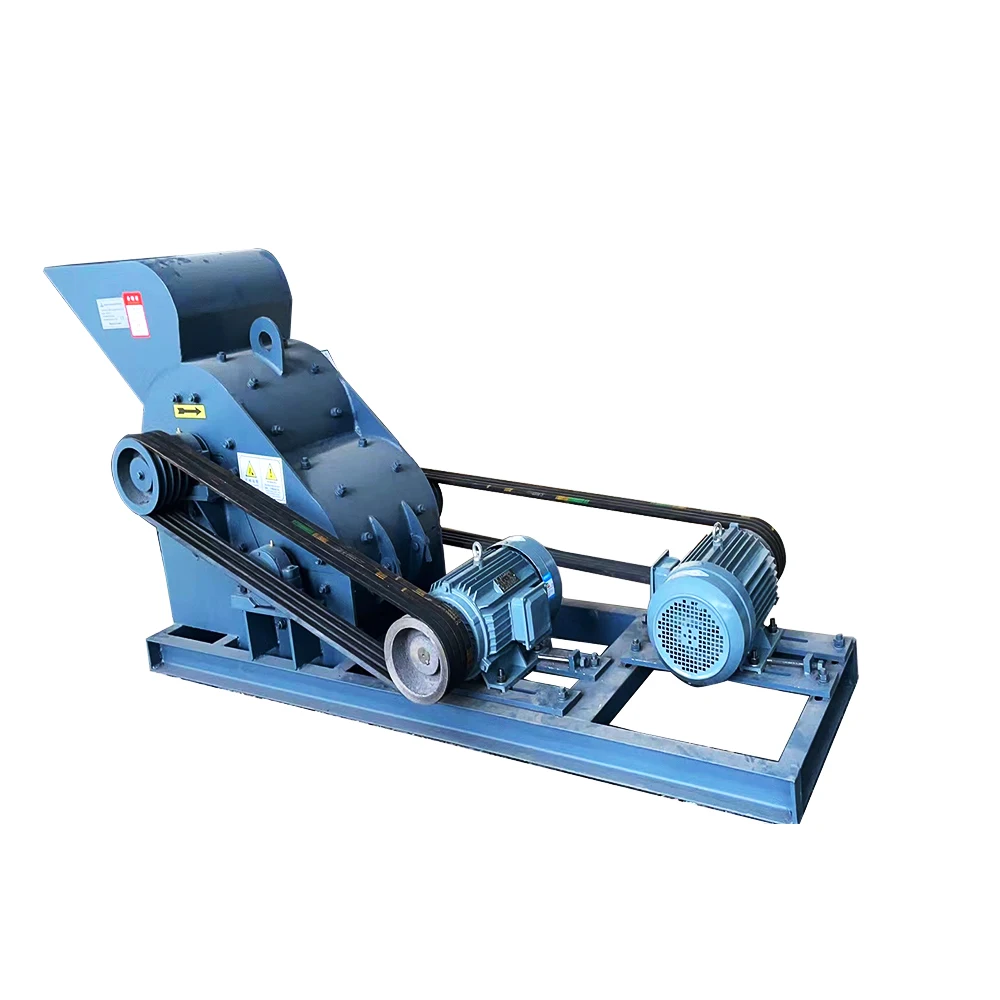 Mobile motor powered PC800*600 double stage crusher, pebble ore shale slag cinder construction waste crusher