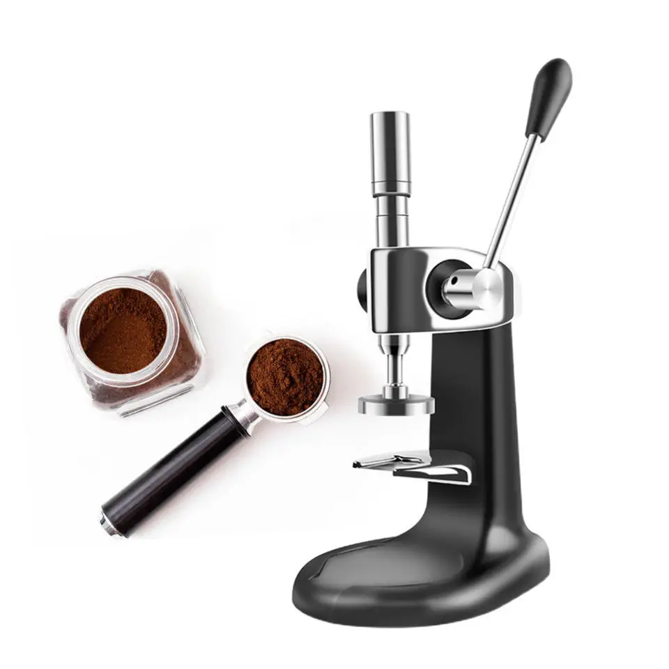 High Quality Aluminium Alloy Body Coffee Powder Press Tooling Stainless Steel Auto Coffee Tamper For Professional Barista 58Mm