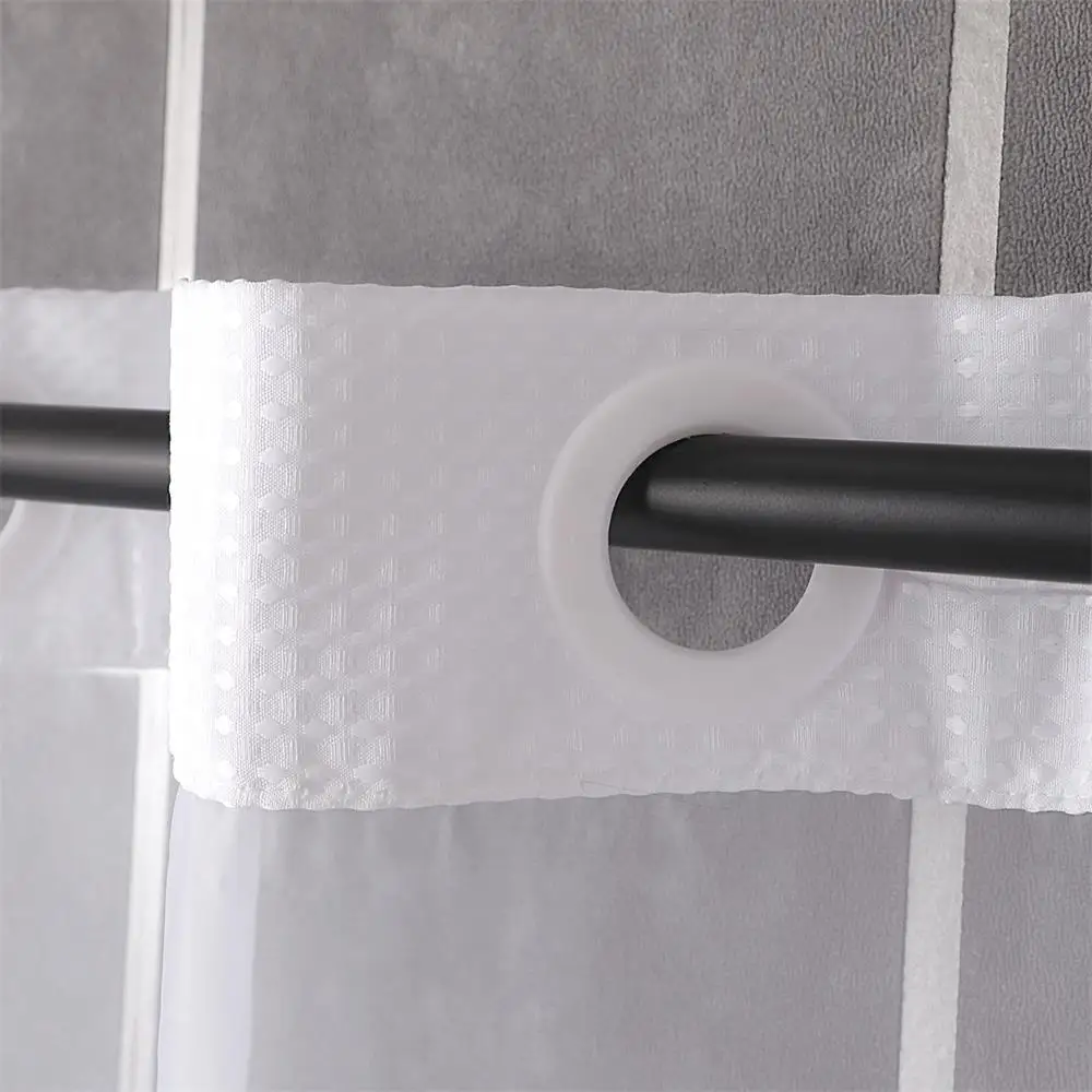 Custom Hotel Hookless PEVA Fabric Shower Curtain Liner for Bathroom Waterproof no Hook Designer Original factory Bath Curtain