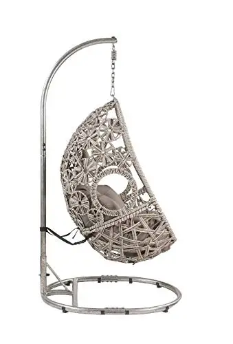 Wholesale European Style Outdoor Furniture Modern Luxury Patio Garden Balcony Rattan Adult Egg Swing Chair Seat with Stand