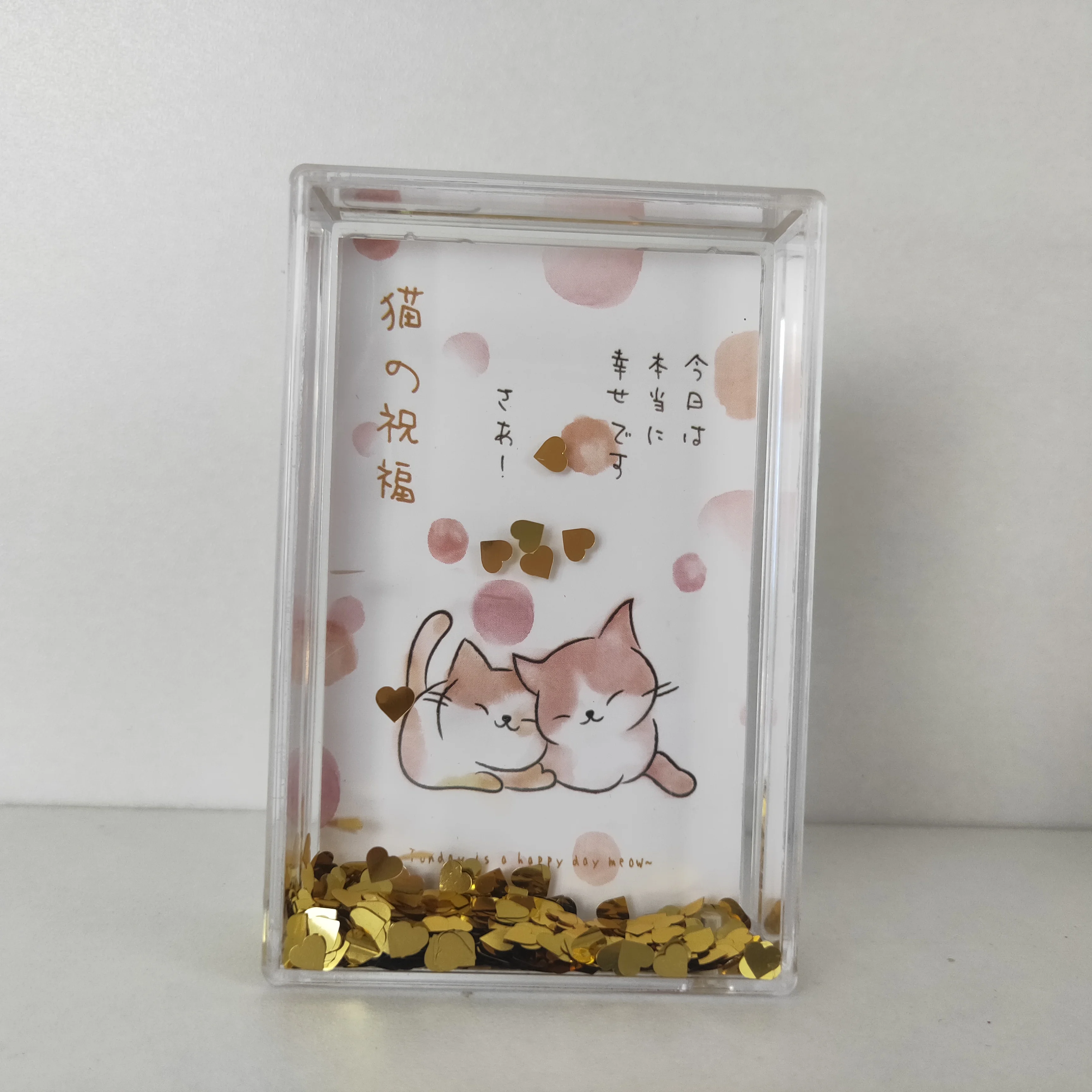 Прозрачный PS gold glitter 2x3 instax Liquid water Snow globe frame