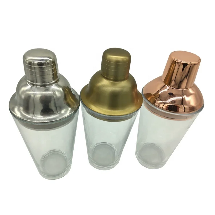 Коктейльный шейкер из нержавеющей стали с медным стеклом DX 20 унций