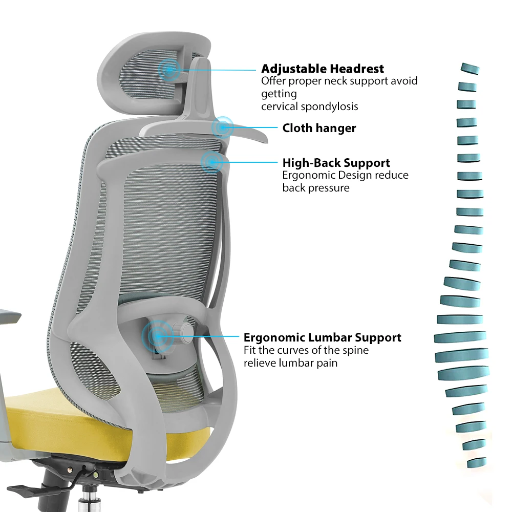 Guangdong Modern office furniture chair comfortable mesh ergonomic office chair sillas de oficina cadeira de escritorio
