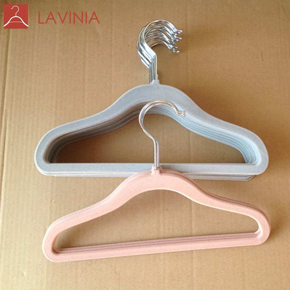 LAVINIA kids velvet hangers factory baby velvet hanger with closet divider