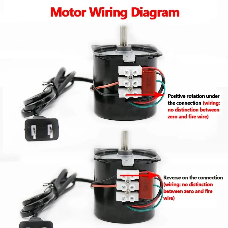 220V 28W 68KTYZ AC Synchronous Motor 2.5rpm -80rpm Motor Slow Eccentric Shaft Miniature Permanent Magnet Motor