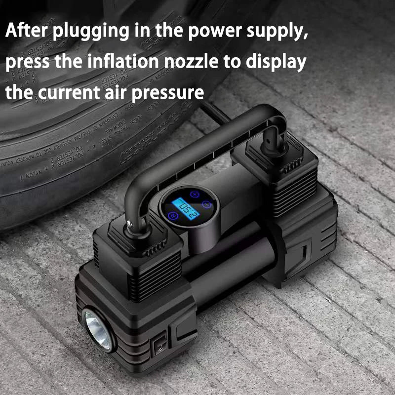 2024 New Car Air Pump Double Cylinder 12v High Power Car Tire Pump Portable Car electric Air Pump Universal