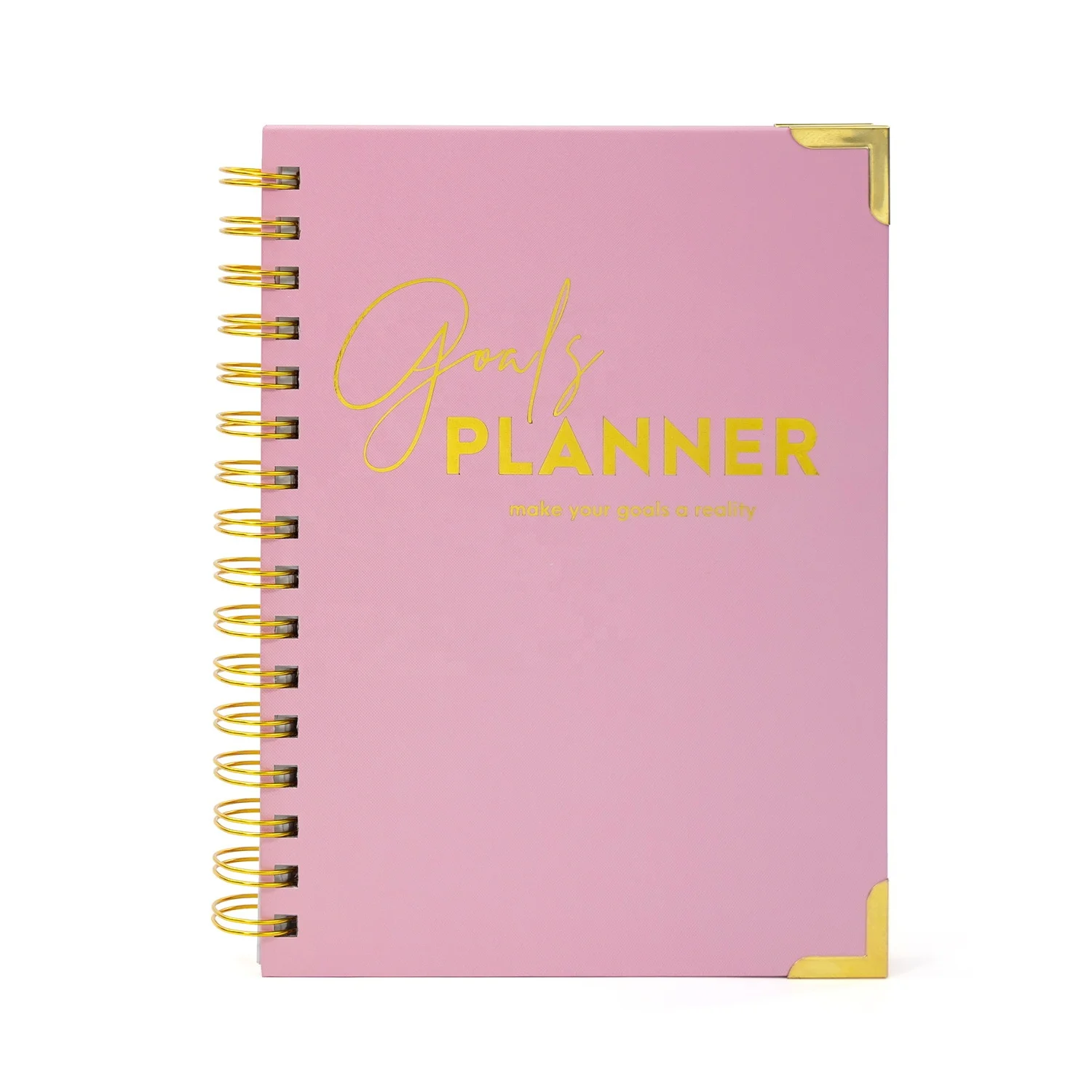 2024 Custom Logo A5 Spiral Weekly And Monthly Goal Life Journal Planner High Quality Luxury Agenda Notebook for sale