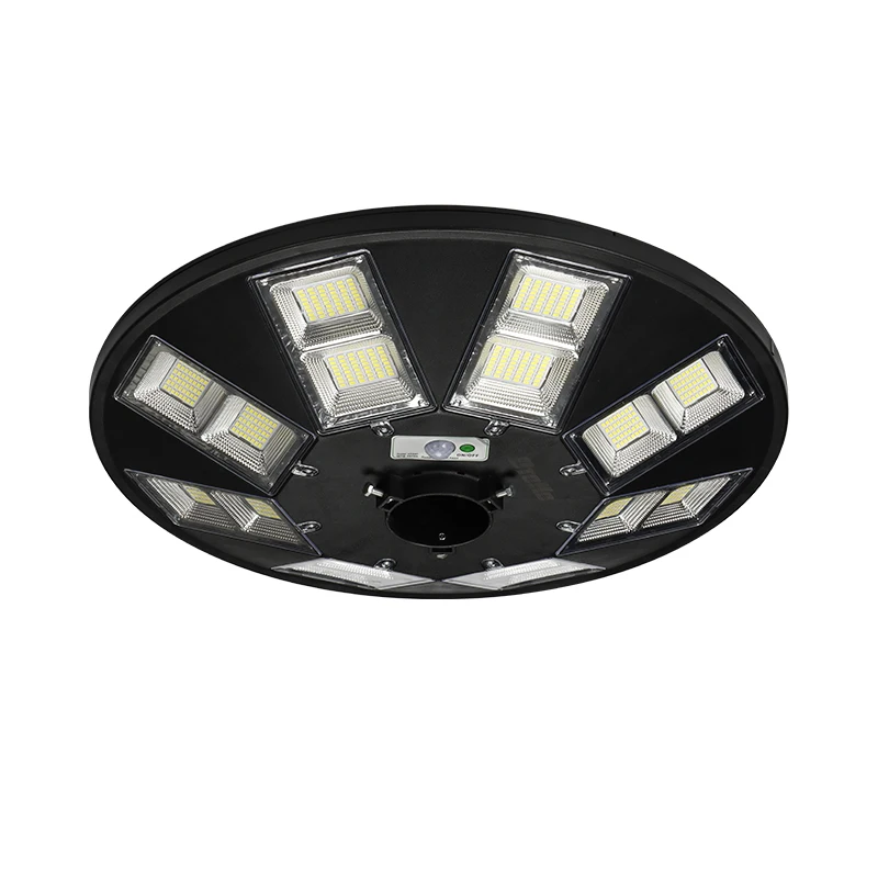 Hot Sale Polysilicon Motion Sensor Abs Smd Street Light Waterproof Ip66 800w Integrated Ufo All in One Solar Led Garden Light