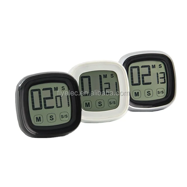 Electric cute Touch screen table digital kitchen countdown plastic battery powered 99 minutes 59 seconds timer