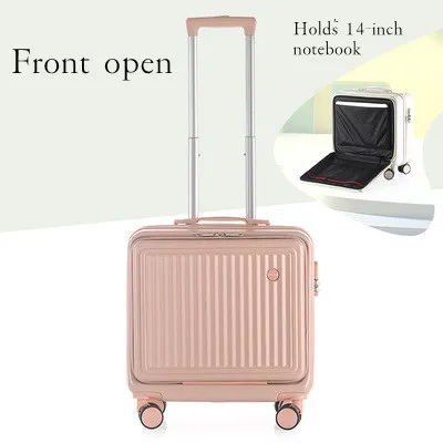 Custom carry on travel luggage with laptop compartment cabin suitcase with usb charging port business luggage trolley bag