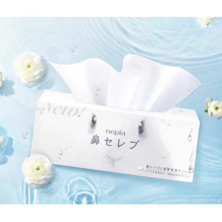 
Japanese Nepia Nonstimulus Friendly Skin Branded Box Facial Tissue Paper 