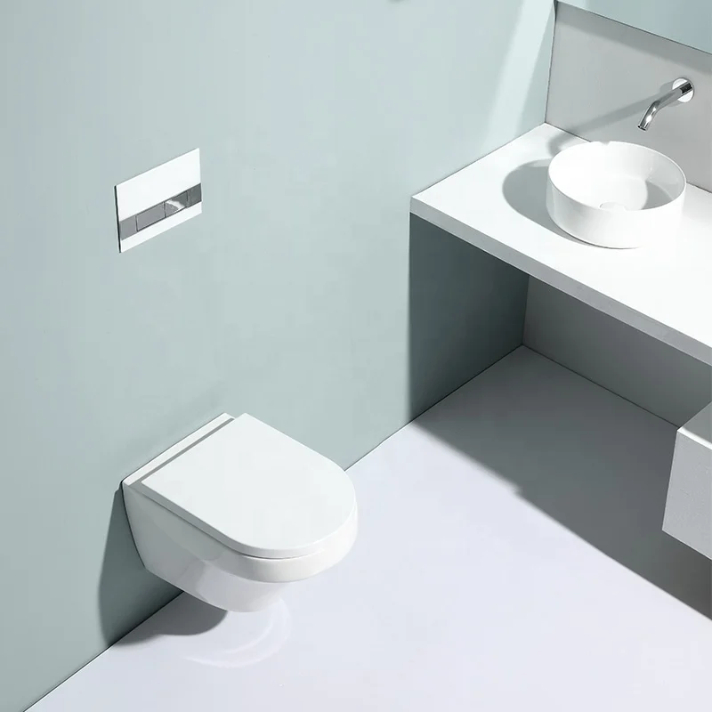 Круглая Европейская ловушка p Подвесной Настенный Керамический Туалет без оправы