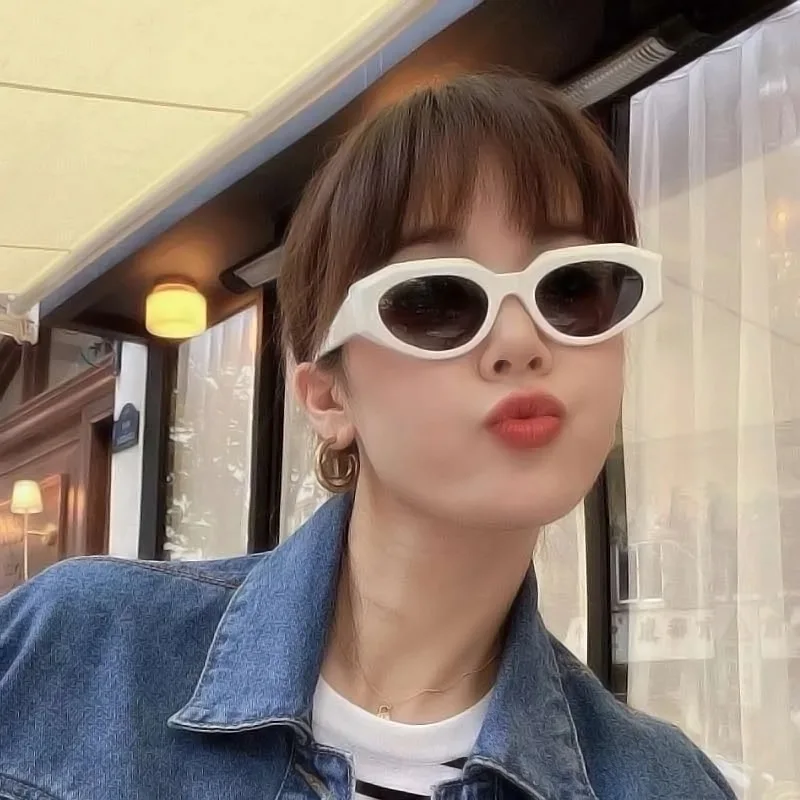 newest plastic cat eye sun glasses uv400 retro metal hinge crystal shades custom logo INS fashion sunglasses