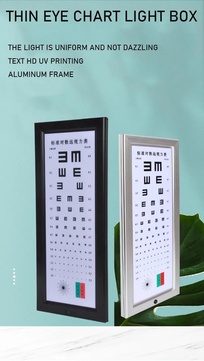 High quality optometry equipment Working distance 2.5 m /5 m Optional eye chart Accurate LED vision test chart