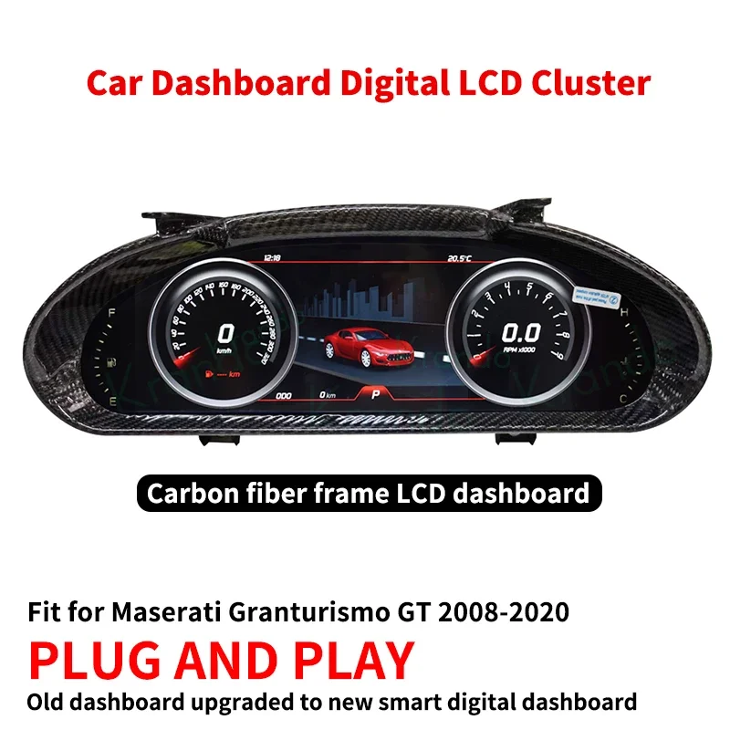 Krando 12.3' Linux Digital Instrument Cluster For Maserati Granturismo GT 2008 - 2020 Virtual CockPit LCD Car Dashboard Panel